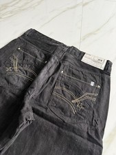 Rocawear Men's Black Denim Shorts Embroidered Logo Pockets Button Classic SZ 38