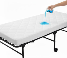 Quilted Cot Size Cotton Top Camp Mattress Pad, 30" X 75" X 10"