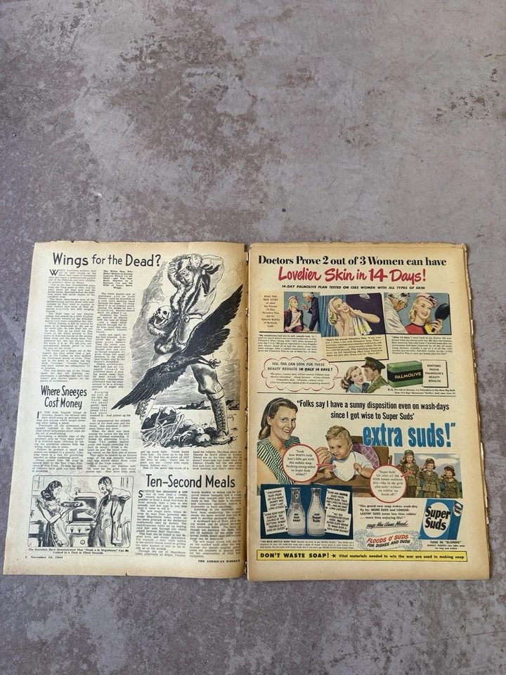 American Weekly Magazine Antique 1944-47,  WW2 Era (bundle Of 5) - Image 4 of 4