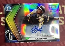 🔥 2022 Chrome Bowman C.J. Abrams Scouts Top 100 Auto Rookie /50 Nationals 🔥