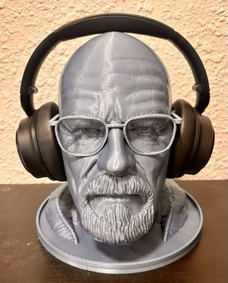 Walter White Headphone Stand | Bryan Cranston Bust Display l Breaking Bad Decor