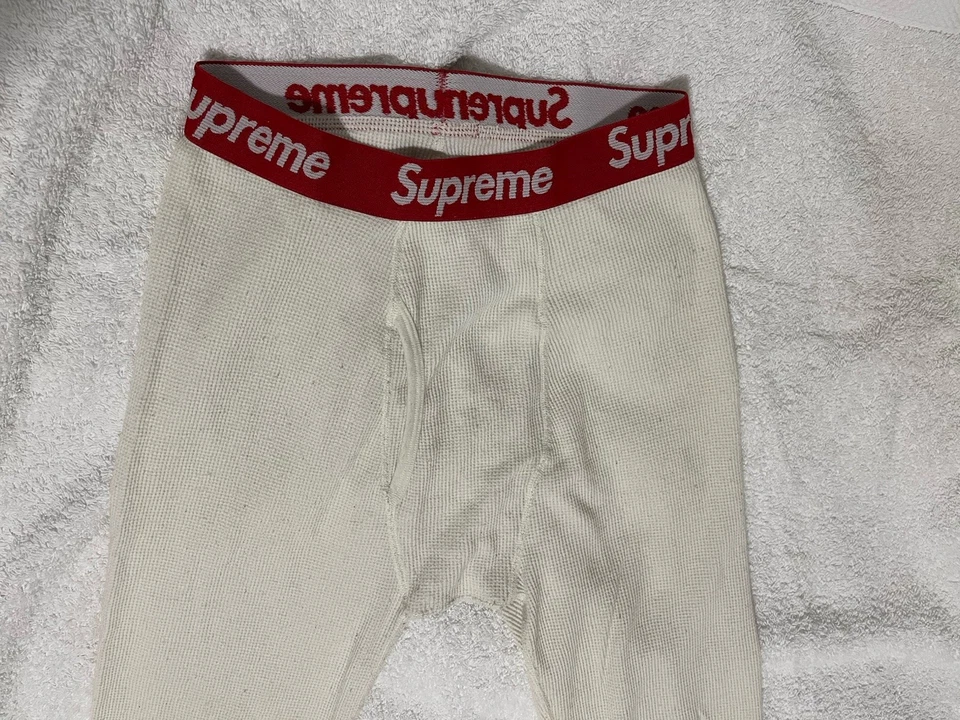 Pantalón Térmico Supreme X Hanes Blanco Talla M 100% Auténtico Foto 4 de 4