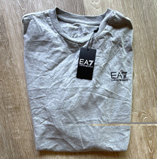 Emporio Armani EA7 Men's Gray Logo Crew Neck Short Sleeve T-Shirt Size L