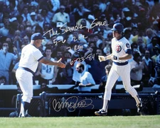 Ryne Sandberg Autographed  Chicago Cubs 16x20 Photo The Sandberg Game TRISTAR