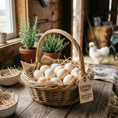   12 Silkie Hatching Eggs   Fluffy, Friendly, and Adorable Backyard Favorites