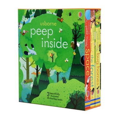 Usborne Peep Inside 3 Books Collection Hardback Box -Ages 0-5- By Anna Milbourne