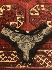 VICTORIA'S SECRET PINK S Lace Print VINTAGE RARE CHEEKIEST HIPSTER PANTIES