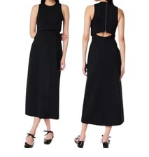 Spanx Ponte Black Overlay Fitted Midi Cutout Spring Career Cocktail Dress 3X