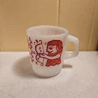 VTG Fire King Milk Glass Sagittarius Zodiac Mug