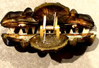 1928 Jewelry 80’s Gold & Heavy Resin Hair Clasp Clip Barrette Brown with Gold — photo 4