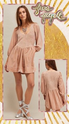 free people farrier velvet mini dress Free People Dresses | Nwt Free People Dress | Color: Brown | Size: Xs