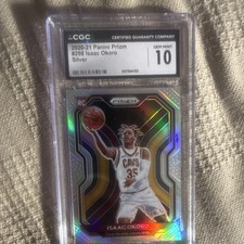 2020-21 Panini Prizm Isaac Okoro #298 Silver CGC 10 Cleveland Cavaliers Card