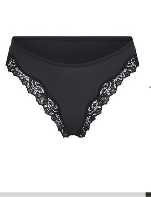 Skims Fits Everybody Lace Tanga Onyx Cheeky Underwear SIZE S