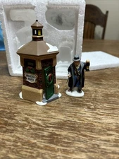 Department 56 Heritage Village: "Brixton Road Watchman" 2pc Set w/ Box-