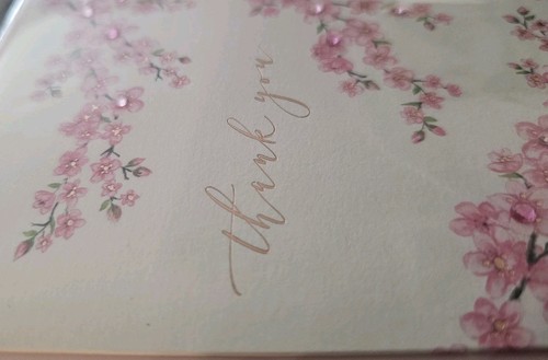 Papyrus Cherry ๐ธ Blossom Thank You Card. Blank Inside - Picture 2 of 3