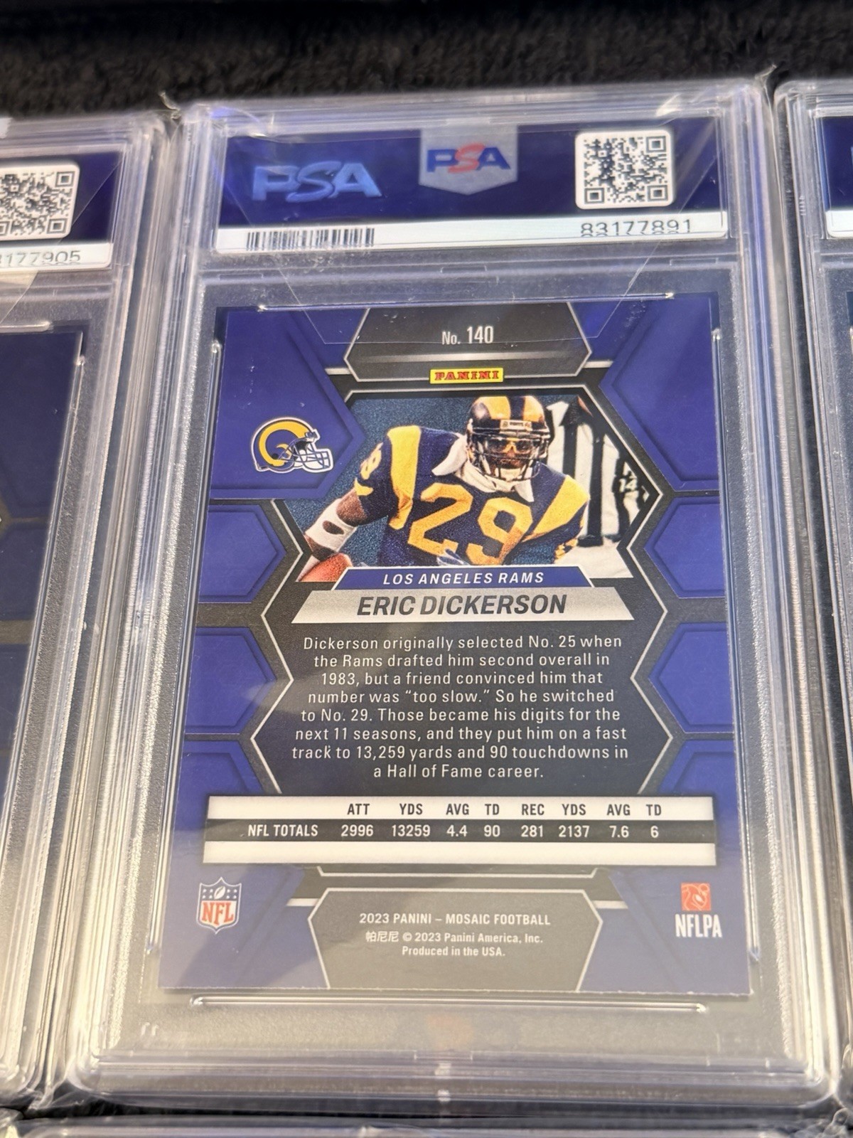 PSA Graded NFL 10-Card Vintage/Modern Lot 1948 Leaf 1957 Topps Dickerson view 13