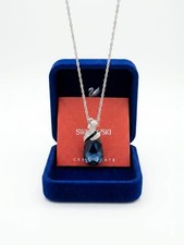 Swarovski Blue Crystal Teardrop Pendant Neckl...
