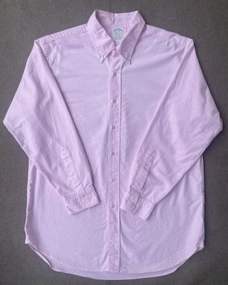Brooks Brothers Pink Milano Button Down Shirt Made in USA 2016-2020 OCBD 17-33 - Image 1 of 4