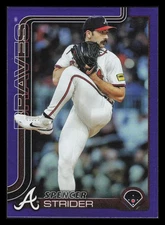 Spencer Strider 164/250 Purple Foil 2025 Topps #579 Atlanta Braves