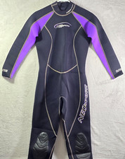NEOSPORT 3/2 mm Scuba Diving Full Body Wetsuit Black Purple Womens Size 8