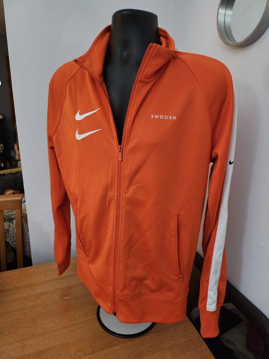 Nike Double Swoosh Full Zip Track Jacket Mens Small Orange Nike Double Swoosh Full Zip Track Jacket Mens Small Orange