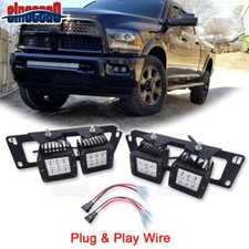 4x Led Bumper Fog Spot Light Pods Wmount Brackets Kit For Dodge Ram 1500 2500 4x Led Bumper Fog Spot Light Pods Wmount Brackets Kit For Dodge Ram 1500 2500