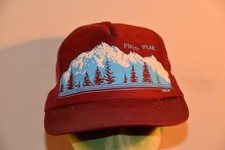 Vintage PIKE'S PEAK Mountain Range 80s TRUCKER Mesh HAT