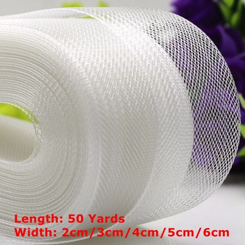 50 Yard Stiff Polyester Horsehair Braid for Polyester Boning Sewing WeddingDress - Picture 8 of 14