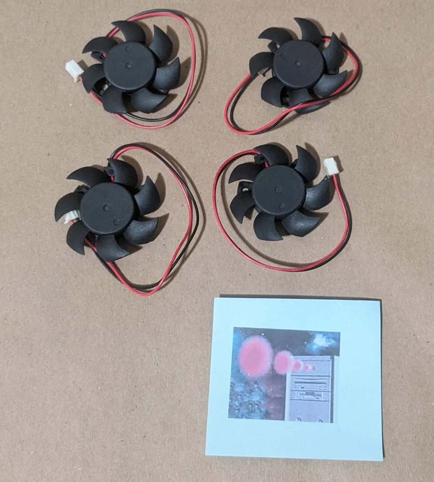 4pk:Evercool 50mmx10mm 2pin Video Card Replacement Frameless Fan VC-EC5010M12S-B - Image 2 of 4