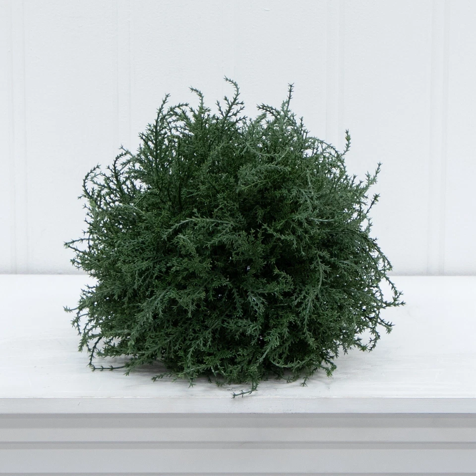 12” Cedar Topiary Artificial Bush Ball Indoor/Outdoor Pack 3. Retail $72 - Image 2 of 4