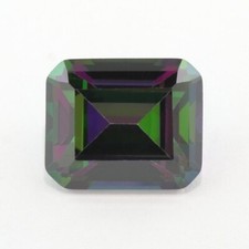 MYSTIC RAINBOW QUARTZ 12 x 10 MM EMERALD CUT CLOSEOUT F-4283