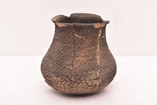 Prehistoric Ancient Anasazi Rare Pottery Bowl Jug Pot Jar Arizona Corrugated 6"