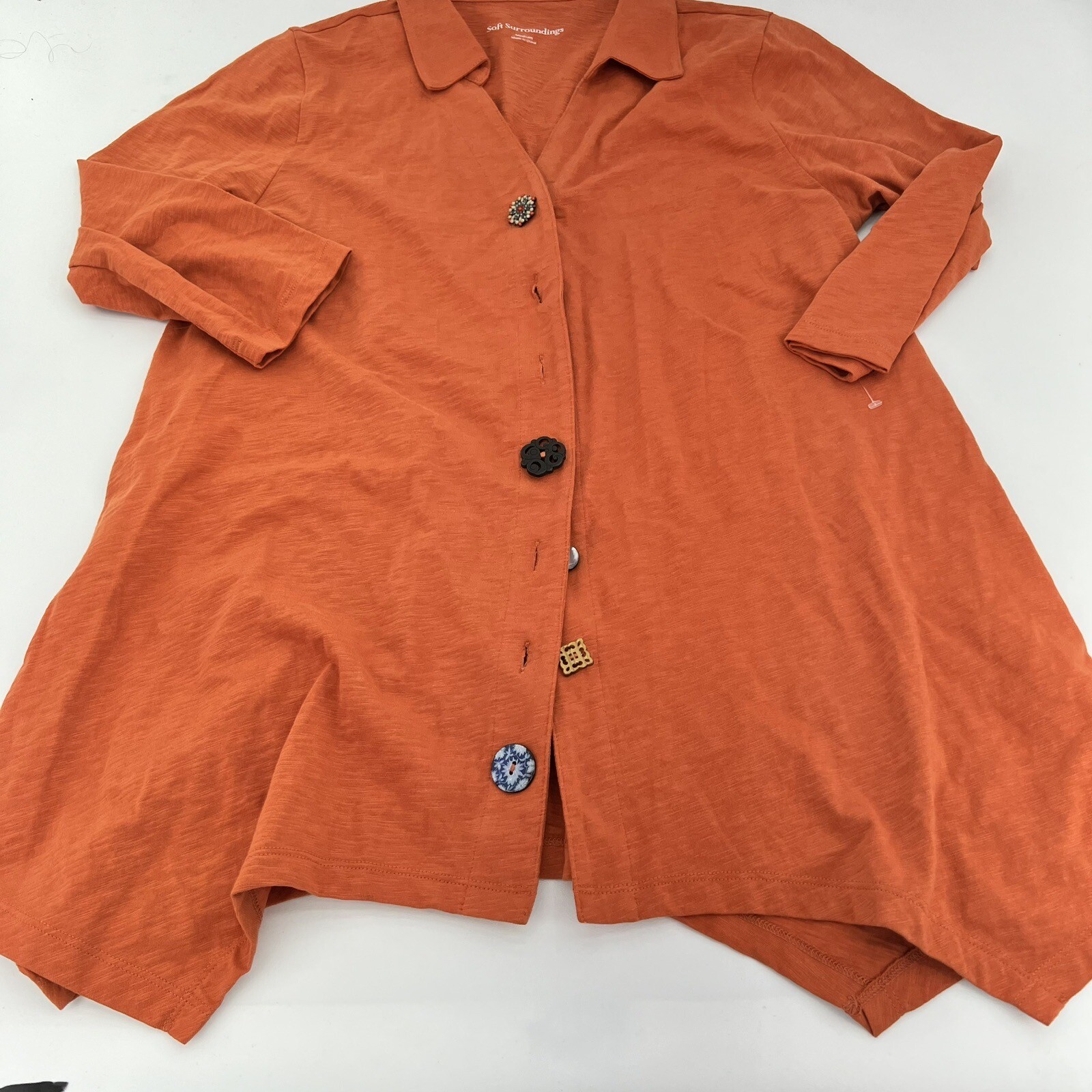 Soft Surroundings Danielle Button Down Tunic Top … - image 1