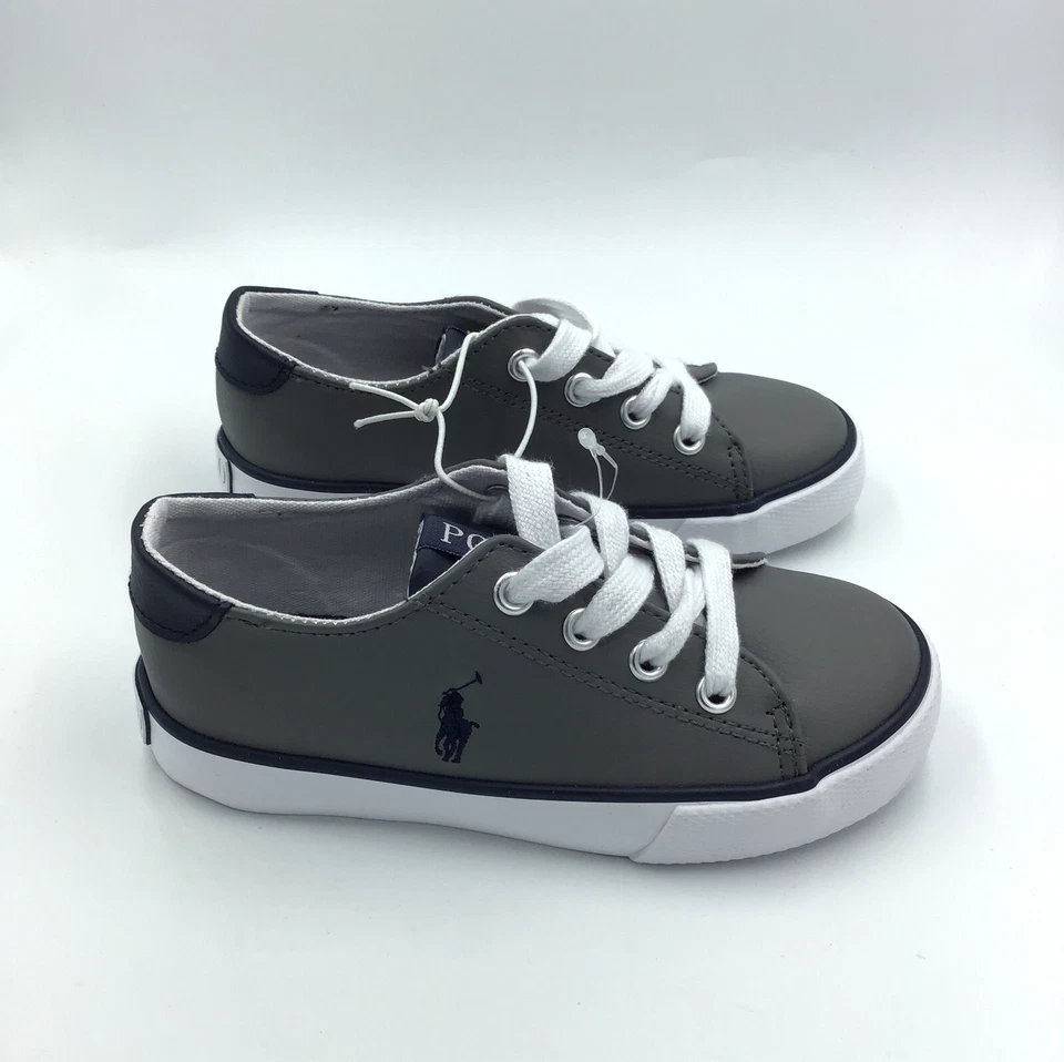 Polo Ralph Lauren Fantor III Gris y Azul Niño Pequeño Niños Talla 9 Nuevo Sin Caja Foto 4 de 4