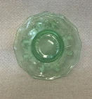 Vintage Woolworth Green Depression Glass Plate Grapes Vines Scallop Uranium 8.5”