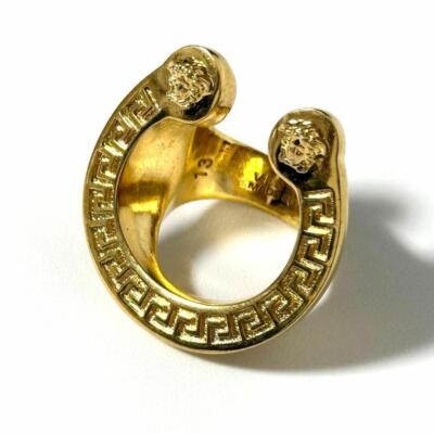 Used VERSACE Medusa Ring for Men Size JP #13 / US #6 Gold No Box Jewelry