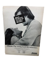 1972 Allstate Young Mans Insurance Original Print Ad Vintage 70s