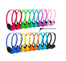 Kids Headphones Bulk 100 Pack for School Classroom Wired Headphones for Kids ...