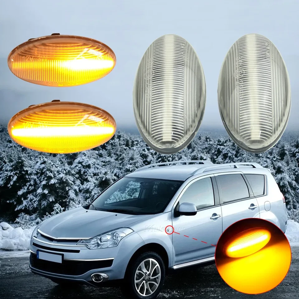 Pair Of LED Side Indicators For Peugeot 307 206 407 107 Citroën C1 C2 C3 - Image 4 of 4