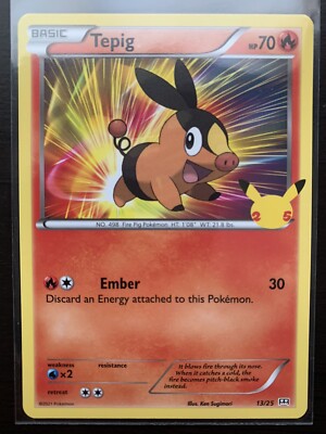 Tepig 13/25 Pokmon 25th Anniversary McDonalds 2021 Non Holo Promo Card | eBay Tepig 13/25 Pokmon 25th Anniversary McDonalds 2021 Non Holo Promo Card | eBay