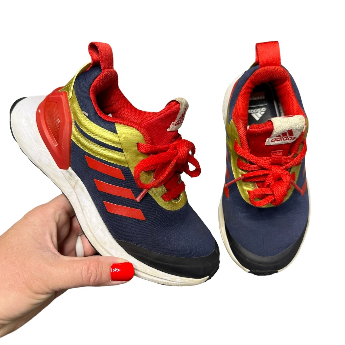 ADIDAS Captain MARVEL Rapidarun X AVENGERS Lace Up Running Shoes Youth 11K | eBay