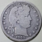 1909 - D Barber Quarter - ** VG **