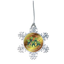 Gardening Green Thumb 2024 Snowflake Merry Christmas Silver Metal Ornament Gift