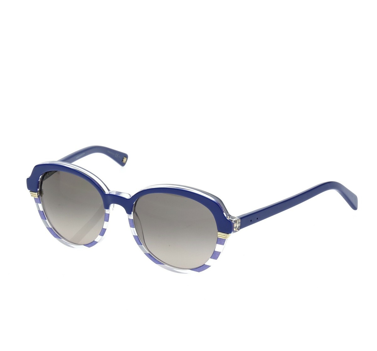 DIOR Women's Croisette 3 Round Striped Blue Crystal Sunglasses