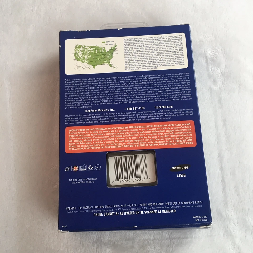 Samsung S150G Tracfone Cellular Phone Value Pack SEALED Black New Old Stock - Image 4 of 4