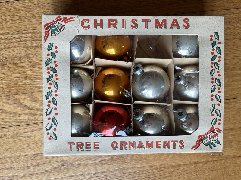 Mercury Glass Christmas Balls (11), Vintage