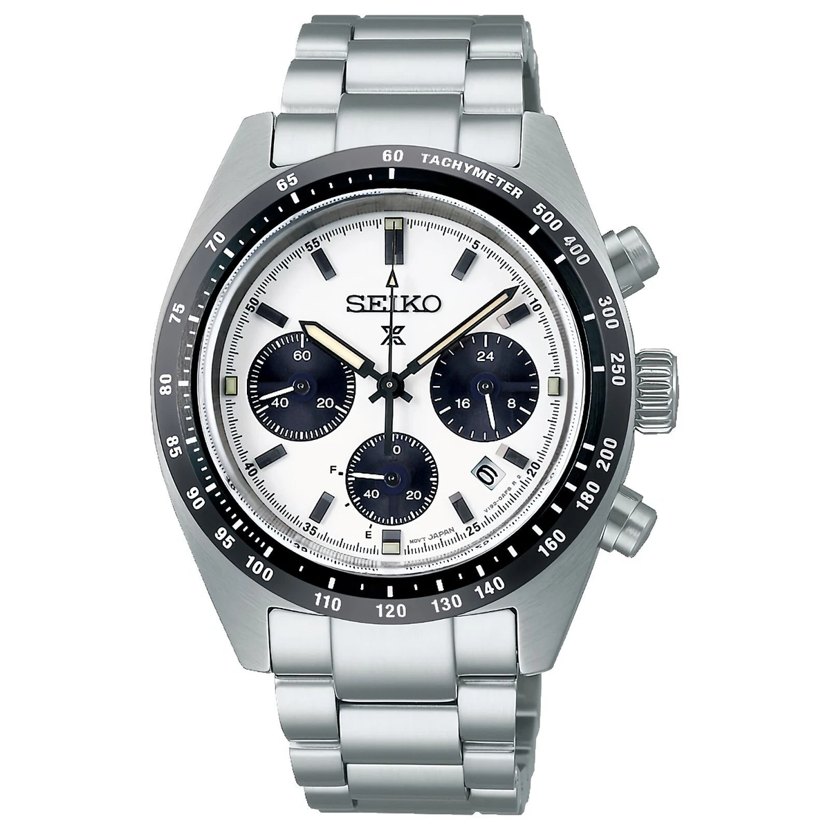 SEIKO PROSPEX SPEEDTIMER SBDL085 SSC813P1 Solar Chronograph White