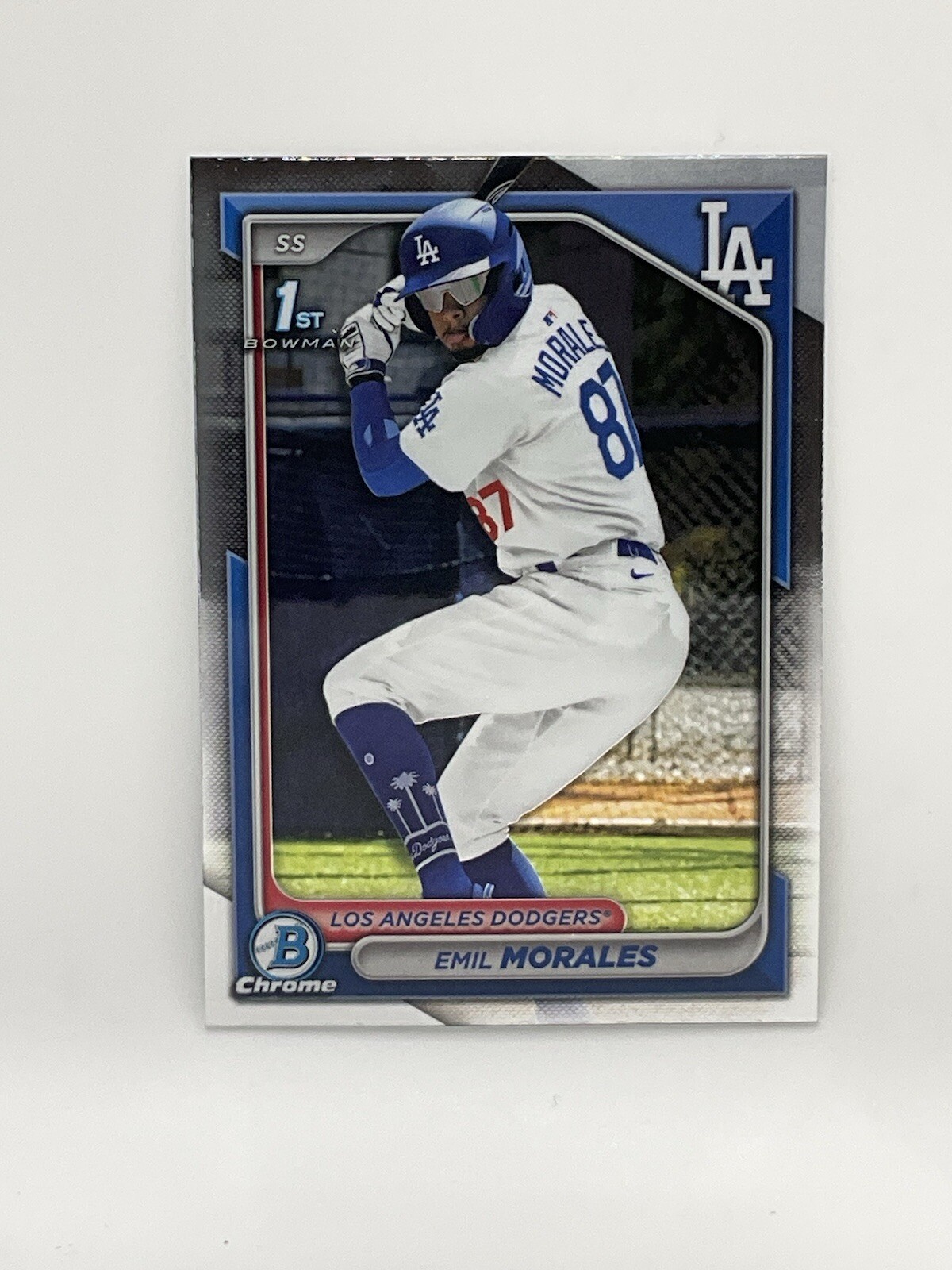 EMIL MORALES 2024 1ST BOWMAN CHROME PROSPECTS RC DODGERS # 221