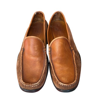 Allen Edmonds Conway Brown Leather & Suede Driving Loafer  display picture 1