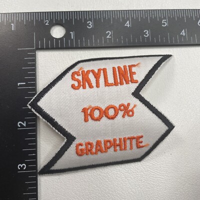 Vtg Fisherman Bass Casting Reel SKYLINE 100% GRAPHITE Advertising Patch C285